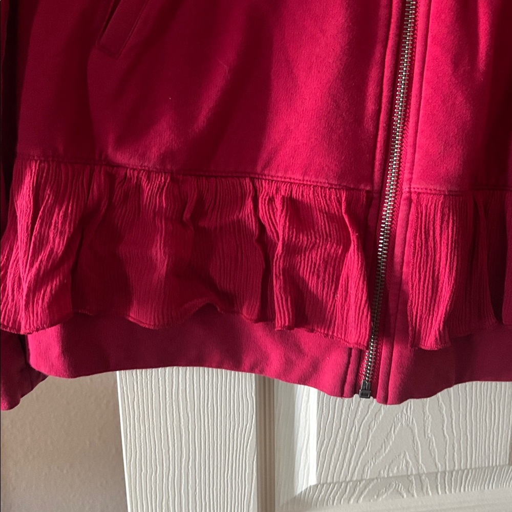 Red Hooded Jacket-PERFECT FOR VALENTINE’S DAY! - Picture 2 of 4